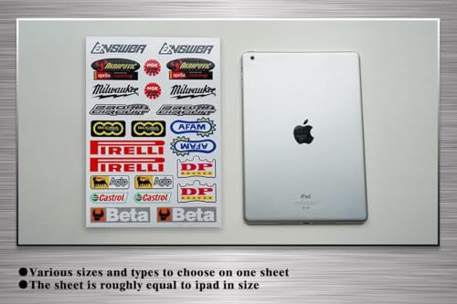 Kungfu Graphics Micro Sponsor Logo Racing Sticker Sheet Universal (7.2X 10.2 inch), White, MSS (19) - Image 5