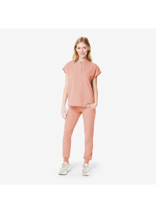 NIBEMINENT Elastic Quick-drying Hospital Work Oral Dentist Operating Room Beaty Salon Scrub Uniform Summer Thin Clothes - Image 1