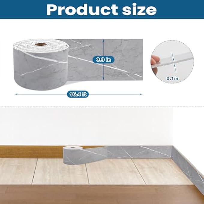 196.8" X 3.9" MOLDING TRIM SELF ADHESIVE MIRROR FRAME PEEL AND STICK, WATERPROOF BORDER WALL DECOR, WALL BASEBOARD MOULDING TRIM FOR BEDROOM LIVING ROOM KITCHEN BATHROOM DIY DECORATION - Image 3