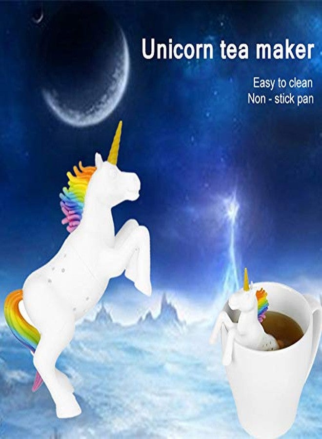 Tovip 1Pcs Unicorn Shape Tea Strainer Kitchen Supplies Non-toxic Resuable Silicone Tea Infuser Tea Bag Teapot… - Image 5