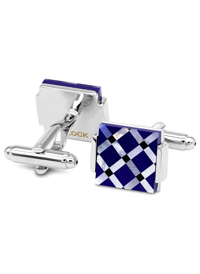 Exclusive Collection Copper Blue Checkred Formal Silver Cufflinks for Men fgs..fg - pzsku/Z7786A4BDD7505F001689Z/45/_/1729075093/20b11f05-c9ff-4c81-8bfd-9bff3e7c413e