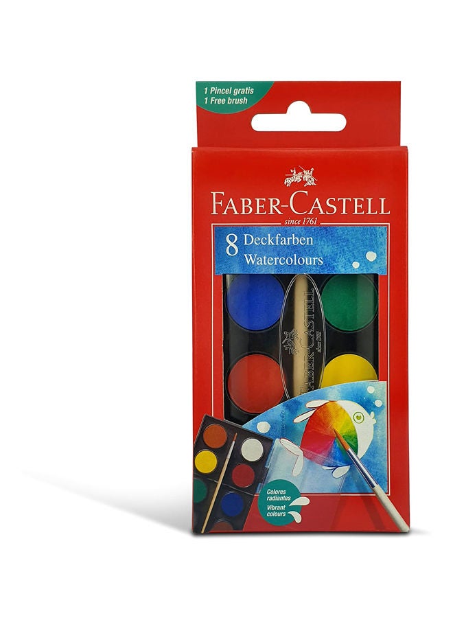 FABER-CASTELL WATERCOLORS 8 COLOR 24MM