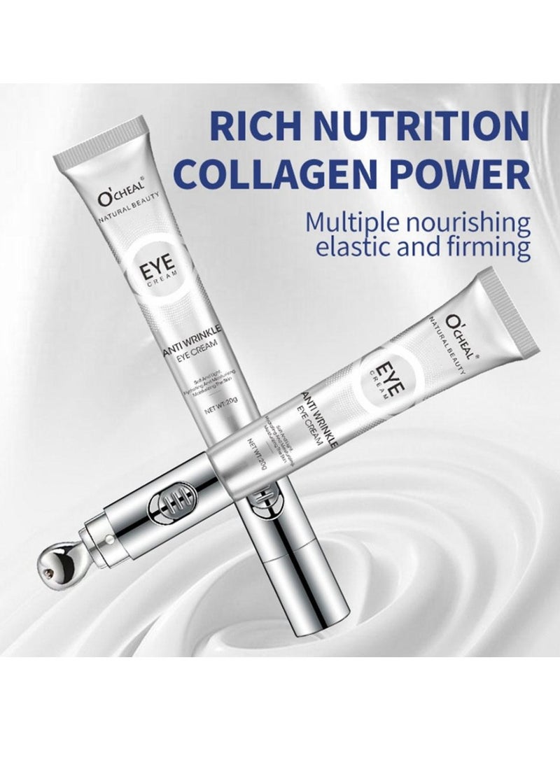 OCHEAL - Anti Wrinkle Eye Cream for Dark Circles and Puffiness Reduce Fine Lines and Wrinkles with Electric Applicator  Anti Aging Line Smoothing Skin Care Treatment Daily Wrinkle Cream 20g - Image 1