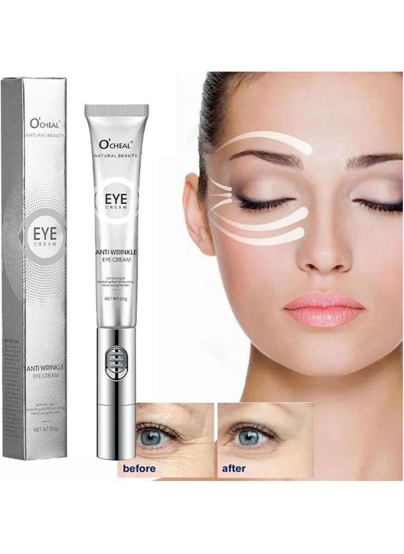 OCHEAL - Anti Wrinkle Eye Cream for Dark Circles and Puffiness Reduce Fine Lines and Wrinkles with Electric Applicator  Anti Aging Line Smoothing Skin Care Treatment Daily Wrinkle Cream 20g - Image 1