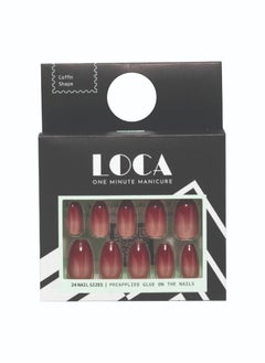 loca Loca Ready nails - Ombre colour - Coffin shape  - Image 1