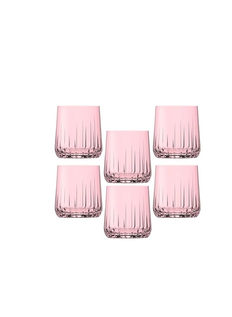 Pasabahce Nova Short Cup Set of 6 cups (315ml) For Cold Drinks and Water - Pink Pink - Image 1