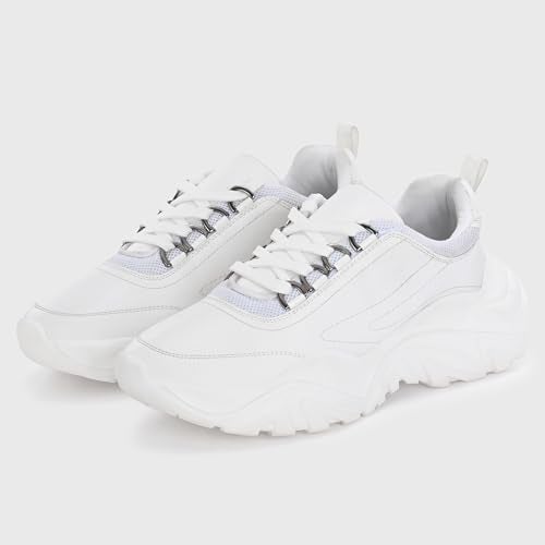 Centrino Women Chunky Sneaker | Cushioned Insole for Comfort | Stylish Lace-Up Design | Perfect for Casual Shoe for Girls 9726-1 - Image 3