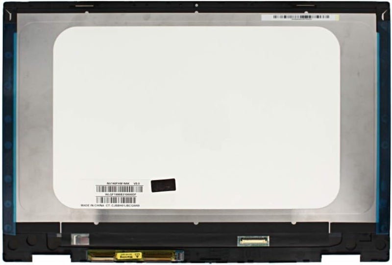 NBPCLCD Support Stylus,Screen Replacement for HP Pavilion X360 14-DW1010NR 14-DW1034NR 14-DW1051CL 14-DW1085CL 14-DW1095CL 14-DW1134NR L96516-001 14" FHD LCD Display Touch Screen Assembly W/Bezel - Image 2