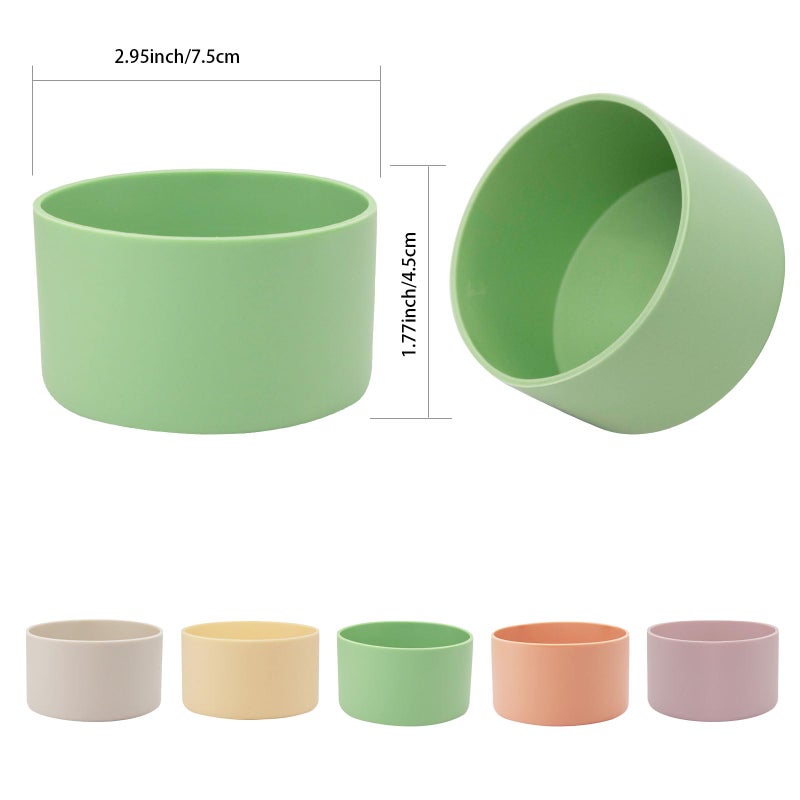 TFAK 5Pcs Silicone Bottle Boot, Silicone Water Bottle Sleeve Compatible with Stanley/Hydroflask/Iron Flask/Simple Modern, 2.9-3in Bottom Width of Stainless Water Bottle - Image 2
