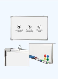 Joy & Learn Joy & Learn Magnetic Writing White Board 90x60 cm - Smooth & Easy to Wipe, Aluminum Frame, Includes Wall-Mounted Hangers & Pen Tray  - Image 2