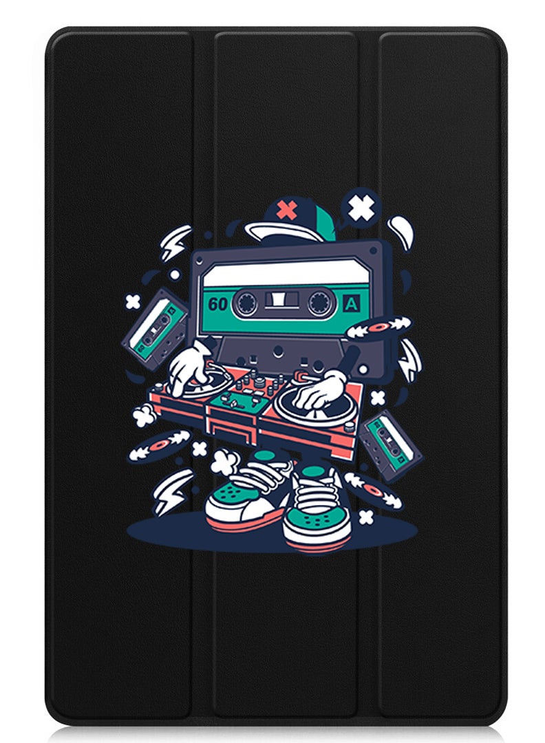 Theodor Protective Flip Case For Apple iPad Pro 13 (2024) With Trifold Stand Auto Wake Sleep Shockproof Cover cassette man - Image 1