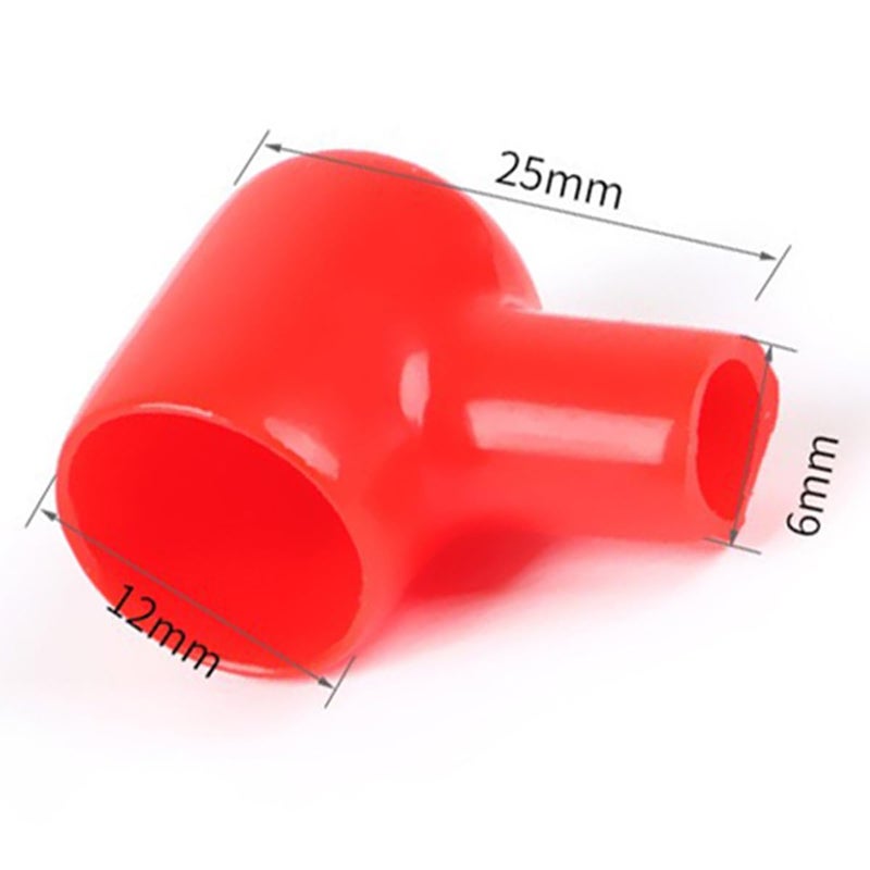 Battery Terminal Covers,10-Pack Battery Terminal Protector Boots,Insulated Rubber Terminal Covers,L6-12-25mm Positive Negative Terminal Caps for Truck,Marine,RV,Solar Power Bank,Motorcycle - Image 2