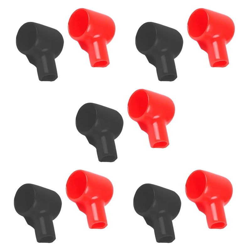 Battery Terminal Covers,10-Pack Battery Terminal Protector Boots,Insulated Rubber Terminal Covers,L6-12-25mm Positive Negative Terminal Caps for Truck,Marine,RV,Solar Power Bank,Motorcycle - Image 1