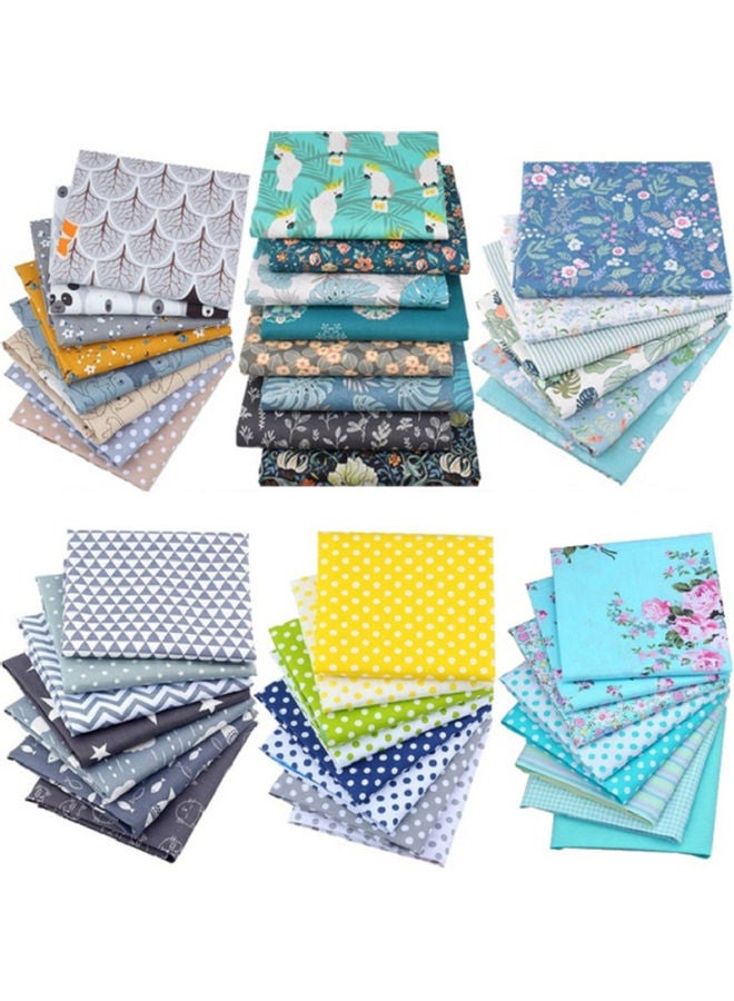 Y&D Floral Print Pre-cut Quilting Patchwork Cotton Cloth Multicolour 50 x 2cm - Image 2