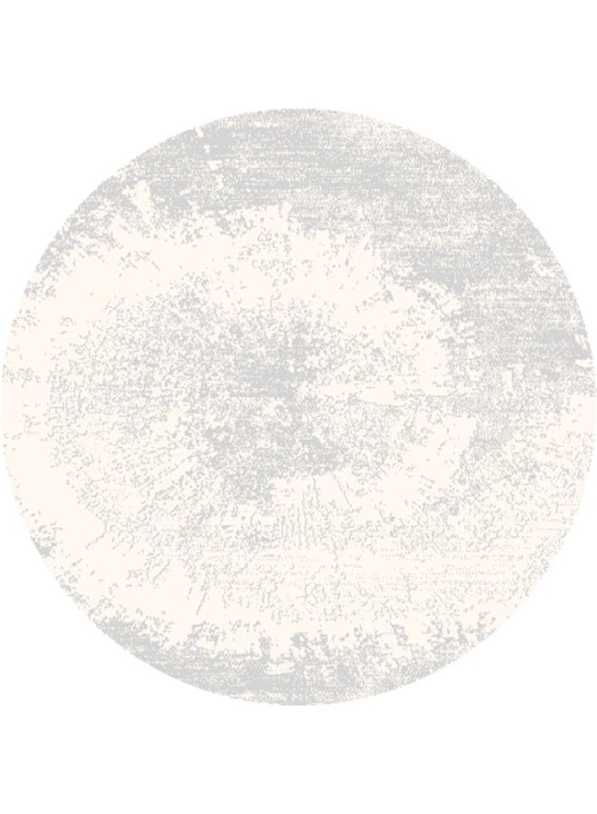 DANUBE HOME Sahara Modern Abstracts Rug | Washable Modern Rugs Style | Polypropylene + Polyester Area Rug Floor Covering | Indoor Carpet For Living Room Dining Bedroom 150X150cm-White Grey - Image 1