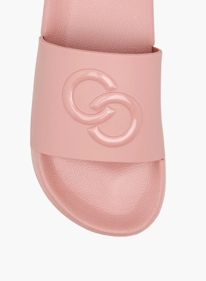 Celeste Women's Logo Embossed Slip-On Slides