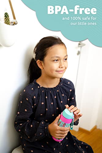 Jarlson® Kids Water Bottle CHARLI [12OZ] - Stainless Steel Thermo Bottle with Straw - Insulated, Spill Proof Waterbottle for School & Sports - Thermo Tumbler for Boys & Girls (Mermaid) - Image 3