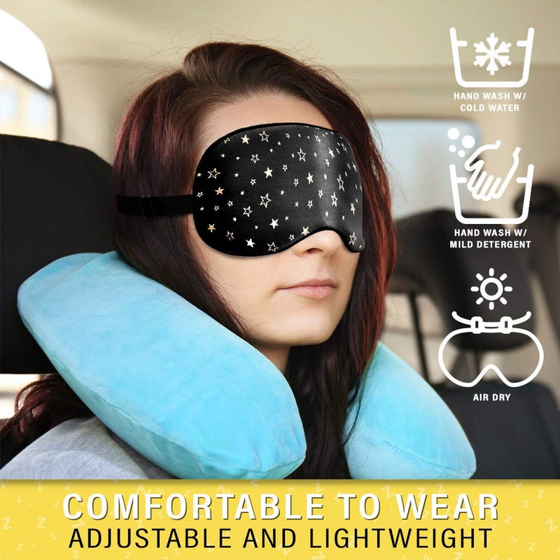 Jersey Slumber Silk Sleep Eye Mask for Men Women, Comfortable Super Soft Eye Mask with Adjustable Strap, 100% Pure Silk, Works with Every Nap Position, Ultimate Sleeping Aid Blindfold, Blocks Light, Jersey Slumber - Image 4
