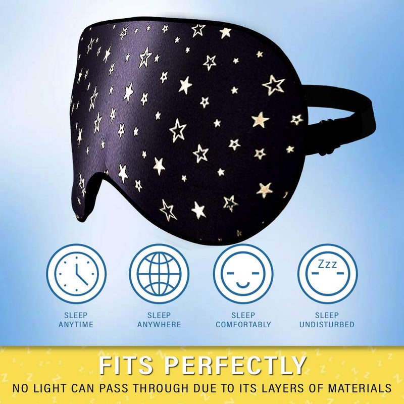 Jersey Slumber Silk Sleep Eye Mask for Men Women, Comfortable Super Soft Eye Mask with Adjustable Strap, 100% Pure Silk, Works with Every Nap Position, Ultimate Sleeping Aid Blindfold, Blocks Light, Jersey Slumber - Image 3