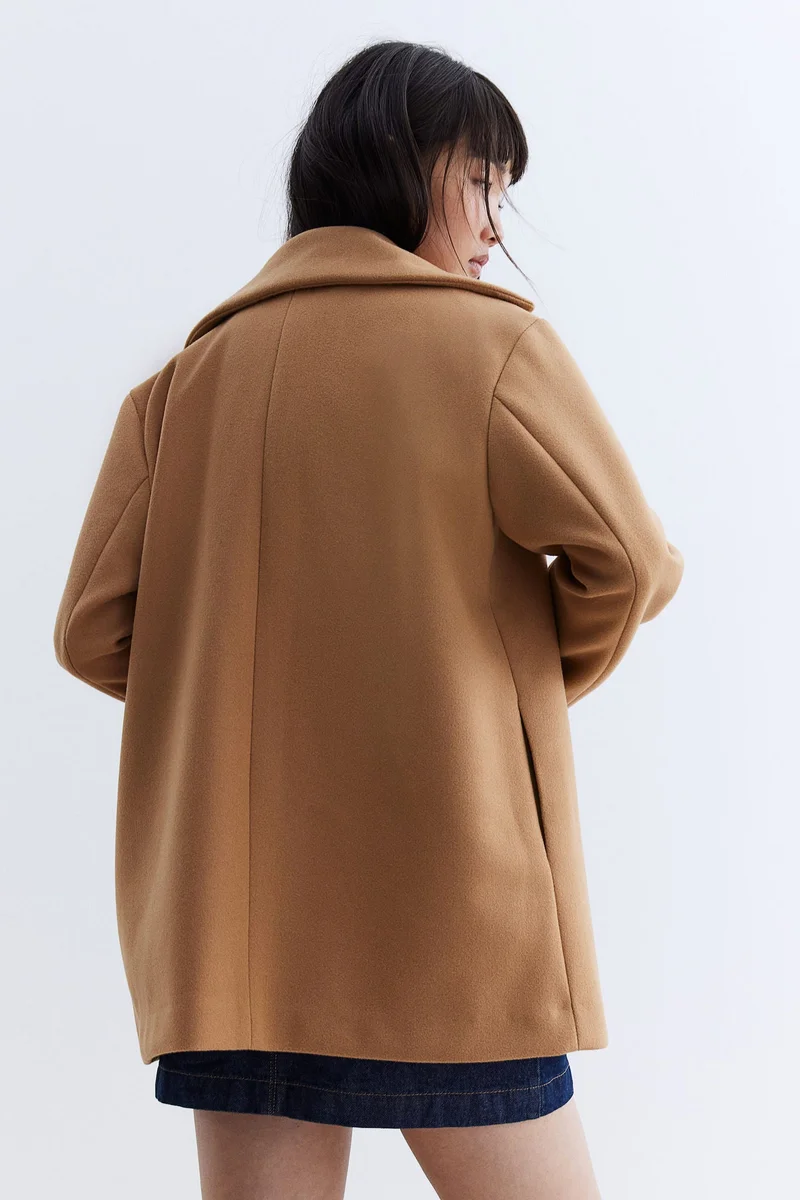H&M Double-breasted felted coat