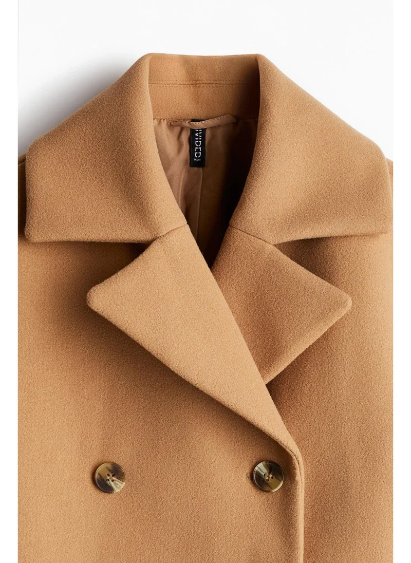 H&M Double-breasted felted coat