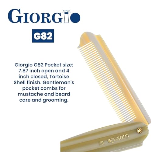 Giorgio G82 IVY 4 Inch Handmade Folding Pocket Comb for Men, Fine Tooth Hair Comb Straightener for Everyday Grooming Styling Hair, Beard or Mustache, Use Dry or with Balms, Saw Cut Hand Polished - Image 4