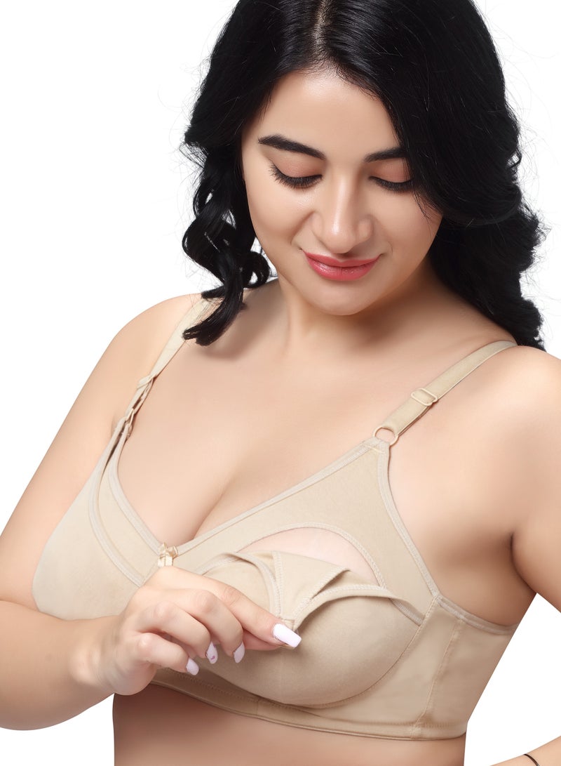 RAJNI Women's Maternity Nursing Bra Soft Stretch Cotton Non-Padded Wirefree Full Coverage Anti-Sag Pack of 2 - Image 2