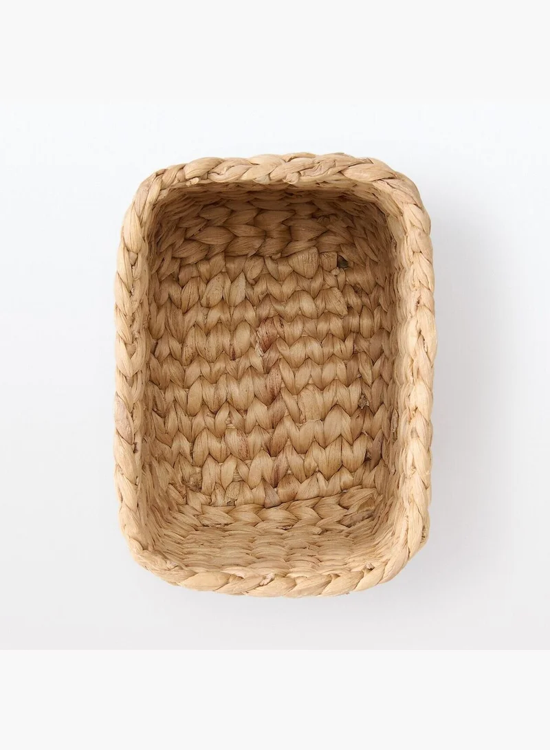 MUJI Water Hyacinth Basket Rectangle LargeHalf W 17 x D 23x H 24 cm