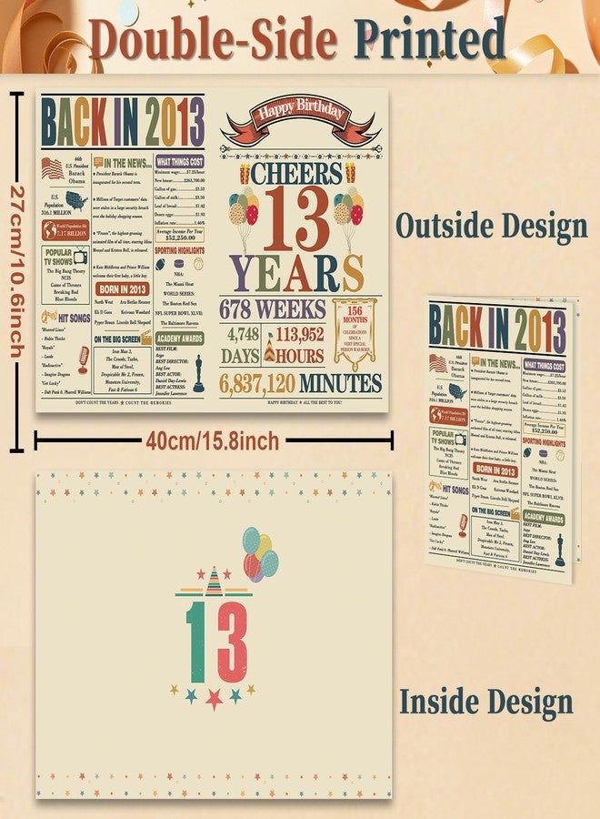 Asmallgf 13th Birthday Card Gifts Decoration for Teen Girls Boys - Image 2