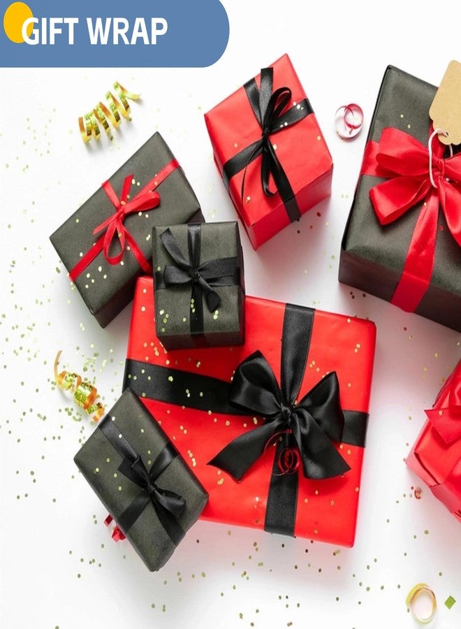 Donyang Black Wrapping Paper, 15"×450" Art Craft Kraft Paper Construction Bulletin Board Decorative Paper Roll for Father’s Day Birthday Halloween, Bouquet Graduation Gift Wrap for Nurse Men - Image 3
