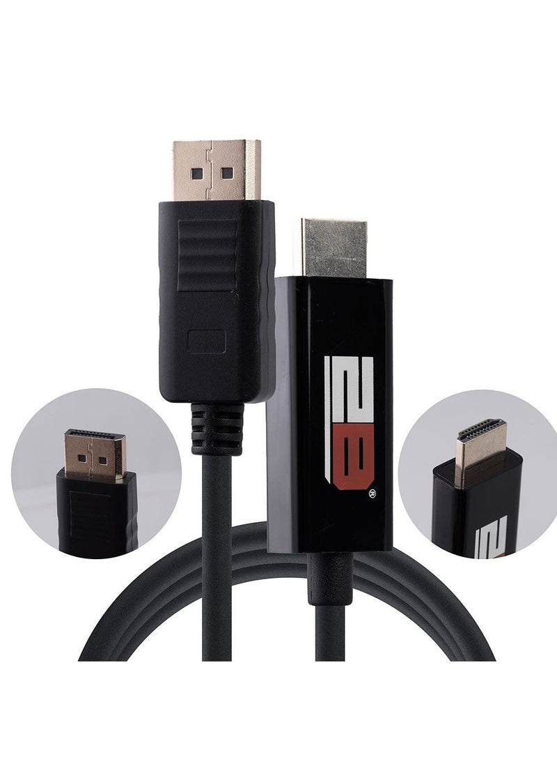 كابل DC504 من DisplayPort إلى HDMI بطول 1 متر  متوافق مع جميع الشاشات التي تدعم التوصيل عبر منفذ HDMI