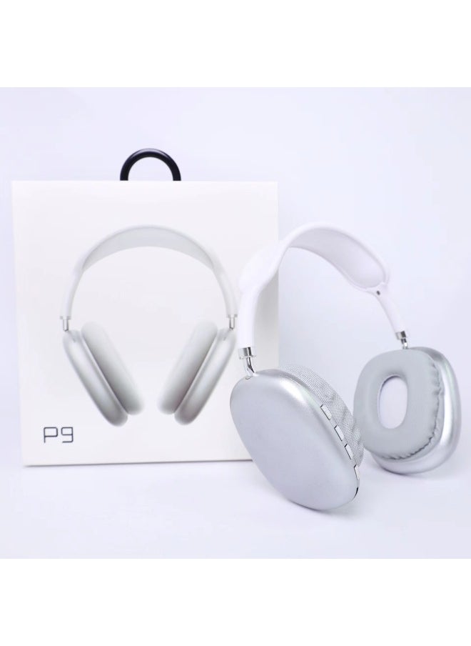 Direct Explosions P9 Headset Wireless Bluetooth Headset Game Computer Mobile Phone Universal Headset For Apple Applicable-Color:Green [type-c Charging Port]