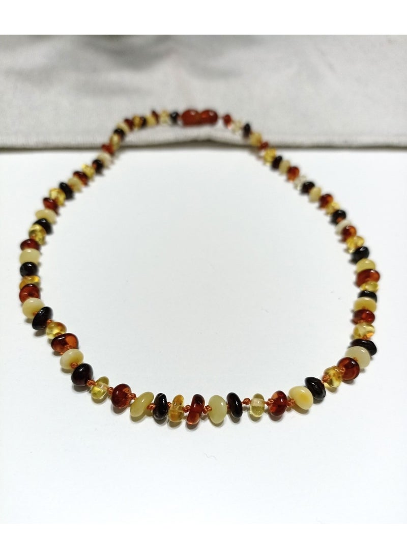 Welta - Amber Natural Multicolor Baby Teeth Necklace - Image 1