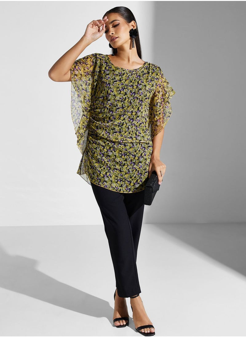 Golden Apple - Floral Printed Top - Image 1
