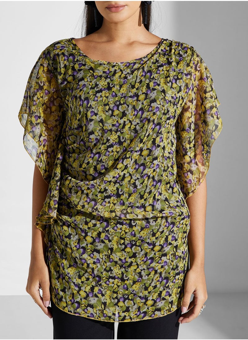 Golden Apple - Floral Printed Top - Image 1
