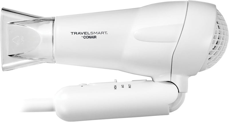 Conair Travel Hair Dryer Mini Hair Dryer 1200Watt Ceramic Travel Blow Dryer in White by Travel Smart