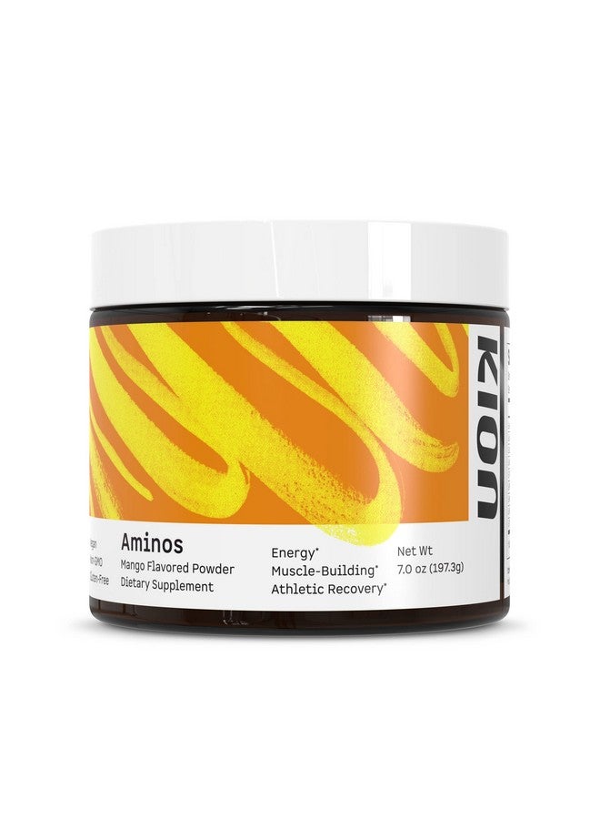 Kion Aminos Essential Amino Acids Powder - Amino Acid Nutritional Supplements, Aminos Powder, Essential Amino Energy No Caffeine, EAAs Amino Acids Powder, BCAA EAA - 30 Servings, Mango - Image 1