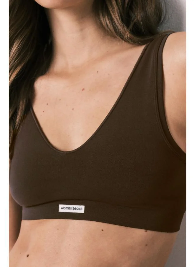 Women'secret Burgundy seamless halterneck top
