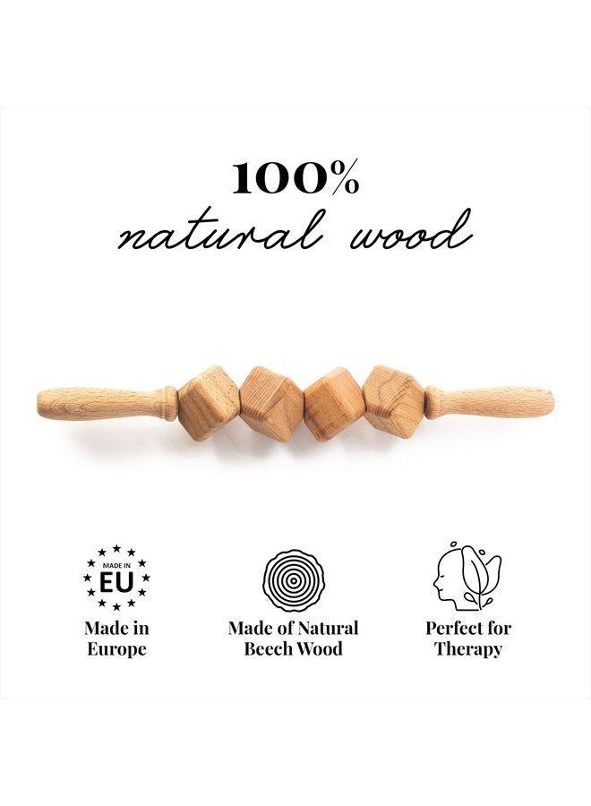 Tuuli Accessories - Dice Wooden Massage Roller for Waist and Thigh, Multi-Functional Body Roller for Cellulite and Muscle Tension, Natural Massager for Women and Men - Image 4