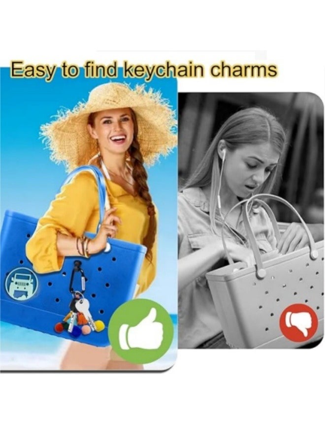 ILovhaprty Key Holder for tote Bag, Accessories for tote Bags Original X Large, Insert Charm Carabiner Keychain for Beach Bag  - Image 2