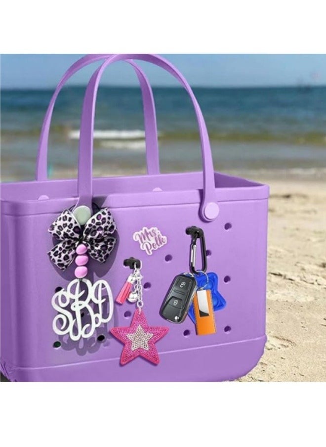 ILovhaprty Key Holder for tote Bag, Accessories for tote Bags Original X Large, Insert Charm Carabiner Keychain for Beach Bag  - Image 3