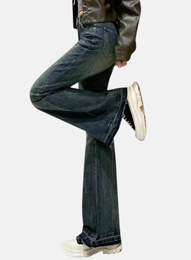 YUNIQEE Blue Cotton Slim Fit High-Rise Jeans