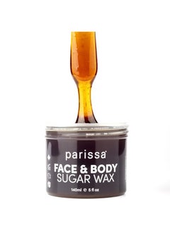 parissa Arissa Face & Body Sugar Wax For Sensitive Skin 100% Natural Hair Removal Athome Waxing Kit 140Ml Chamomile Sugar Wax 20 Epilation Strips 3 Wooden Spatulas  - Image 2