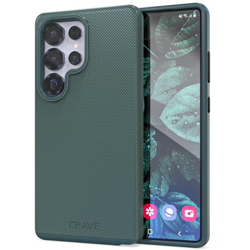 Crave Compatible with Samsung Galaxy S25 Ultra Case, Shockproof Protection Dual Layer Case for Samsung Galaxy S25 Ultra (6.9 inch) - Forest Green - Image 1