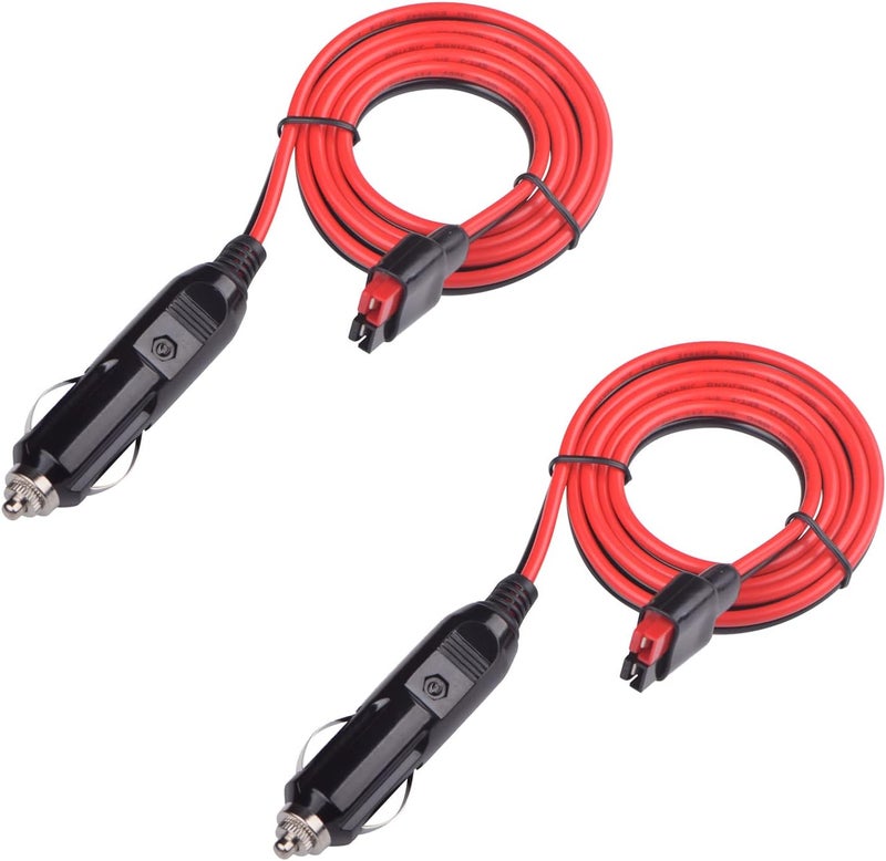 Tsinghwang 2 Pack Car Cigarette Lighter Plug with 15A Fuse and 45A Extension Cable Adapter - Image 1