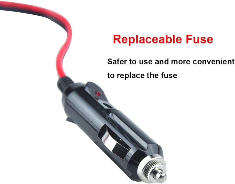 Tsinghwang 2 Pack Car Cigarette Lighter Plug with 15A Fuse and 45A Extension Cable Adapter - Image 4