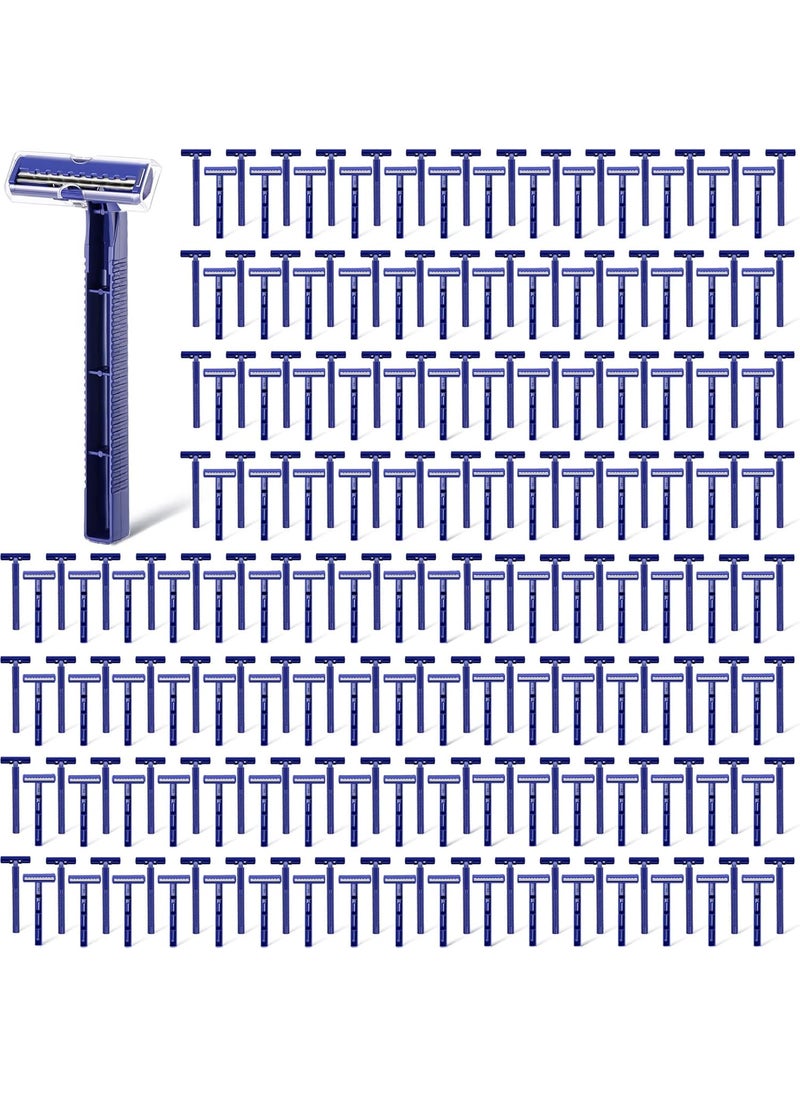 Chumia - Chumia Twin Blade Razors for Men Stainless Steel Disposable Razors Men Bulk Plastic Shavers Multipurpose Portable Manual Disposable Shavers for Bathing Hotel Travel400 Pieces - Image 1