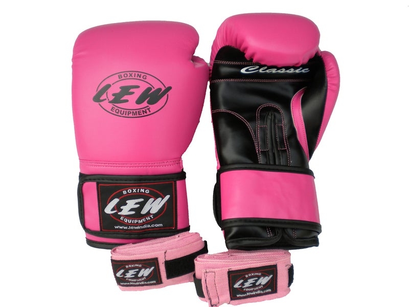LEW Classic PU Leather Training/Fight Boxing Gloves - Image 1