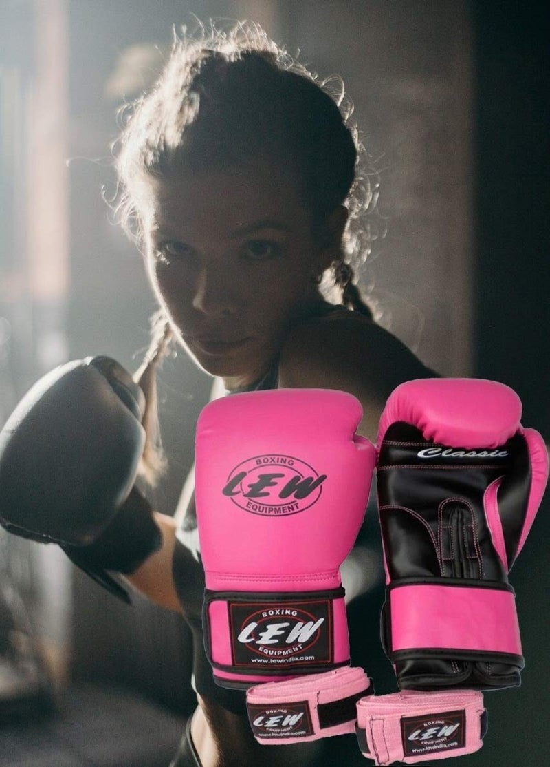 LEW Classic PU Leather Training/Fight Boxing Gloves - Image 2