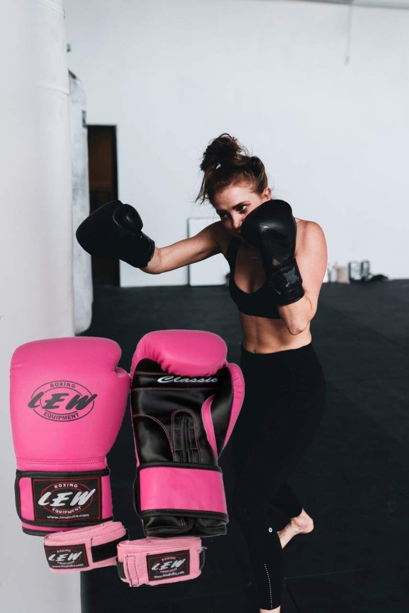 LEW Classic PU Leather Training/Fight Boxing Gloves - Image 4